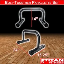 Titan Bolt-Together Parallette Set -Quality Fitness Equipment Store 193002e668758ea9762904da1a22337c 5d0a751ccf602 600x600 1