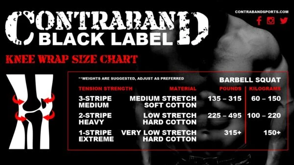 Contraband Classic Knee Wraps 6 Contraband Classic Knee Wraps - Image 4